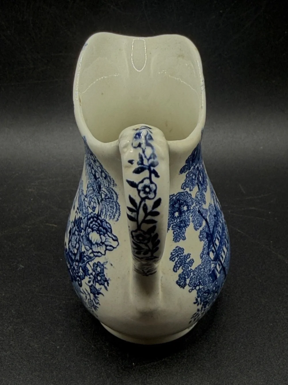 Royal Staffordshire Tonquin Blue Transferware AJ Wilkinson England Creamer Jug